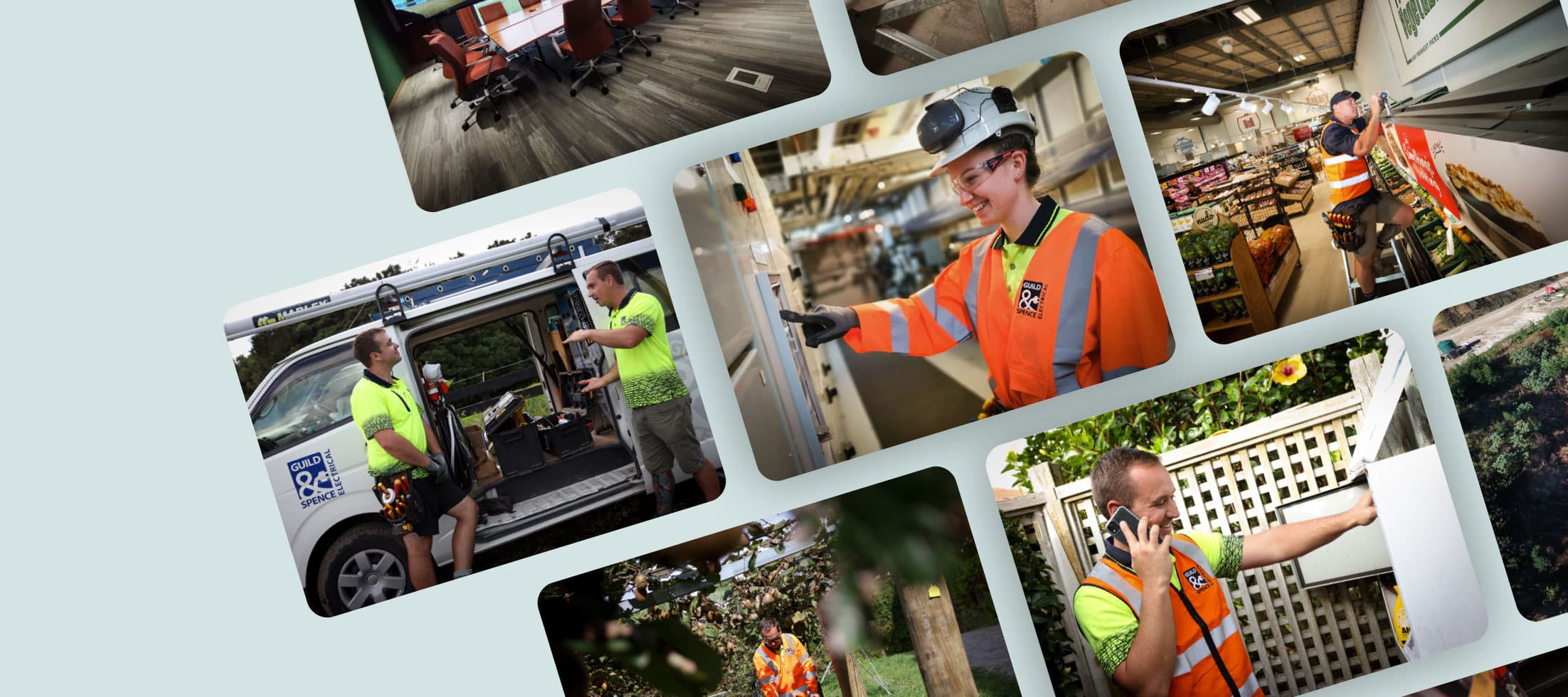 Photography shot on location for the Guild & Spence Electrical website.