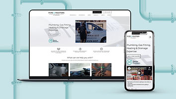 The new Pipe Masters website presented as the project's main image.