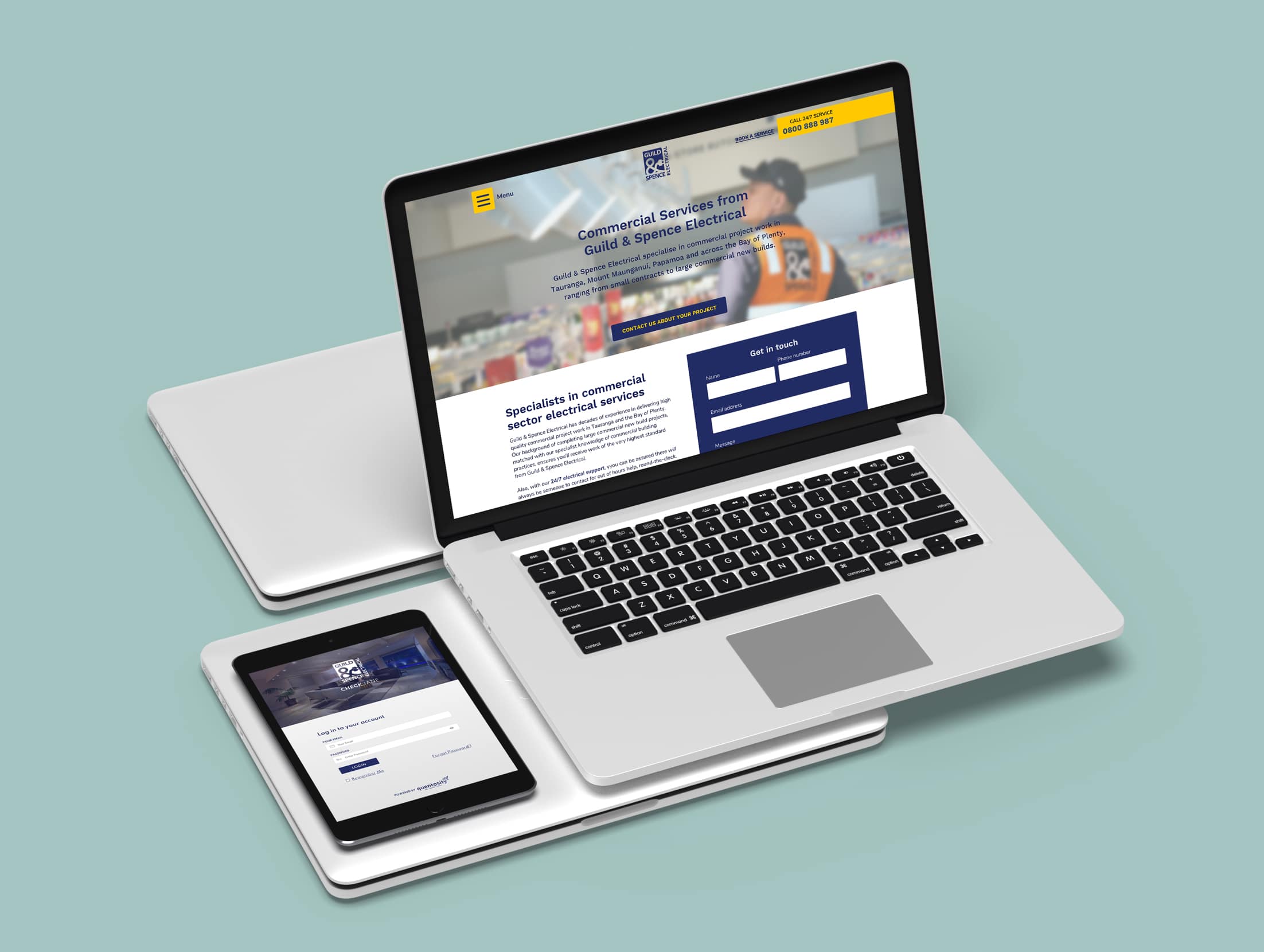 Graphic design created for the Guild & Spence Electrical brand.