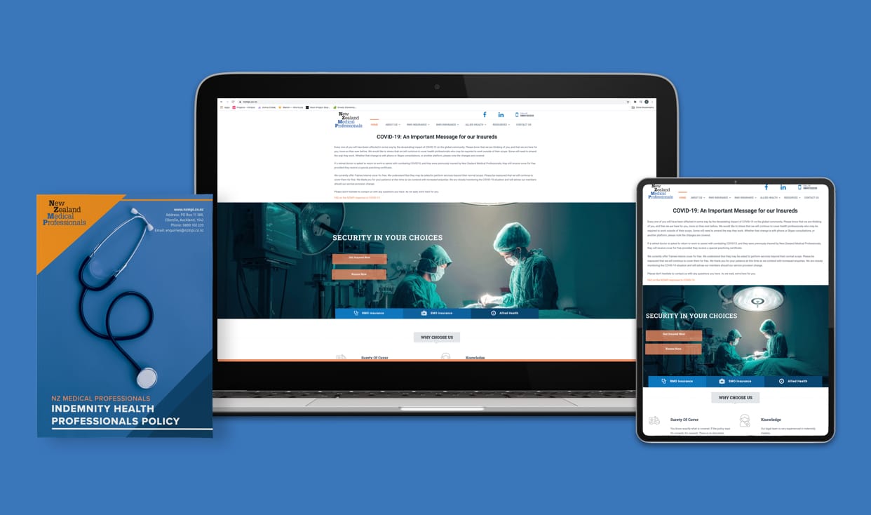 The main project image for the NZMPI insurance platform and website.
