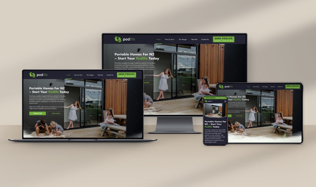 The main project image for the Podlife website design and development project.