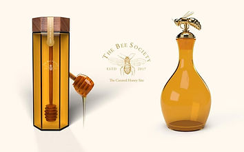 The main project image for The Bee Society jar and packaging design project.