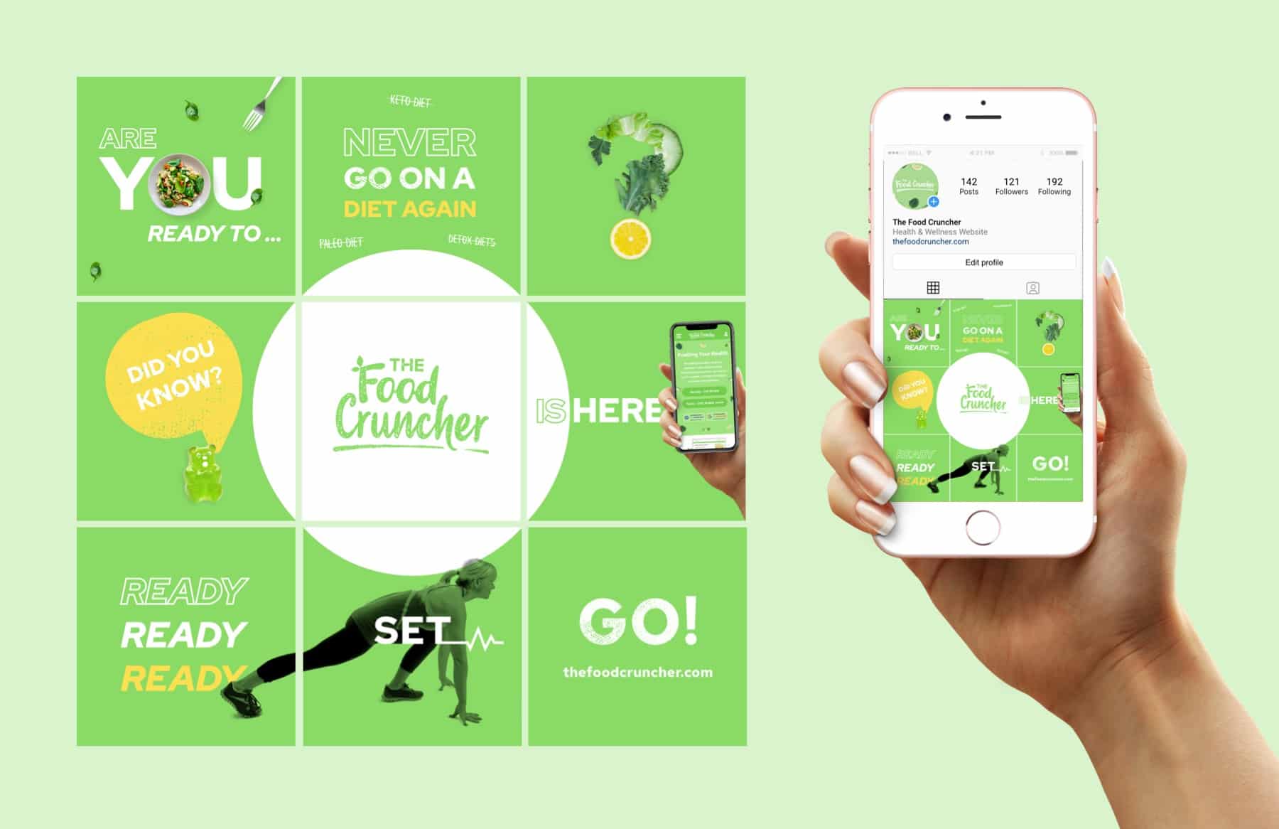 Social media artwork created for The Food Cruncher.