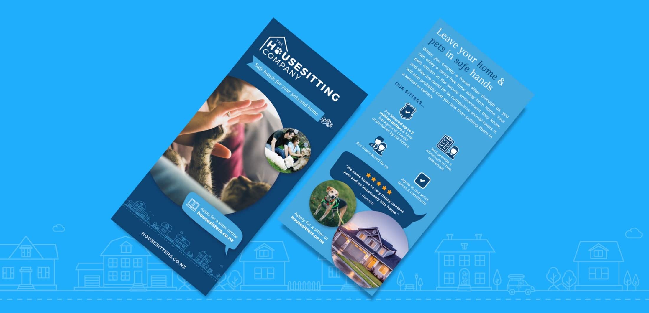 Flyers designed for The Housesitting Company.