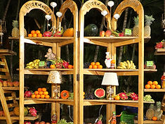 Carved fruit and welcome counter – Namma Meenambiga Caterers, Chennai