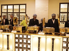 Our serving team at the buffet – Namma Meenambiga Caterers, Chennai