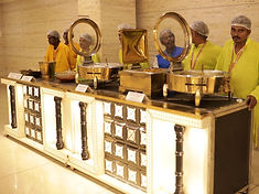 Buffet counter with our serving team – Namma Meenambiga Caterers, Chennai