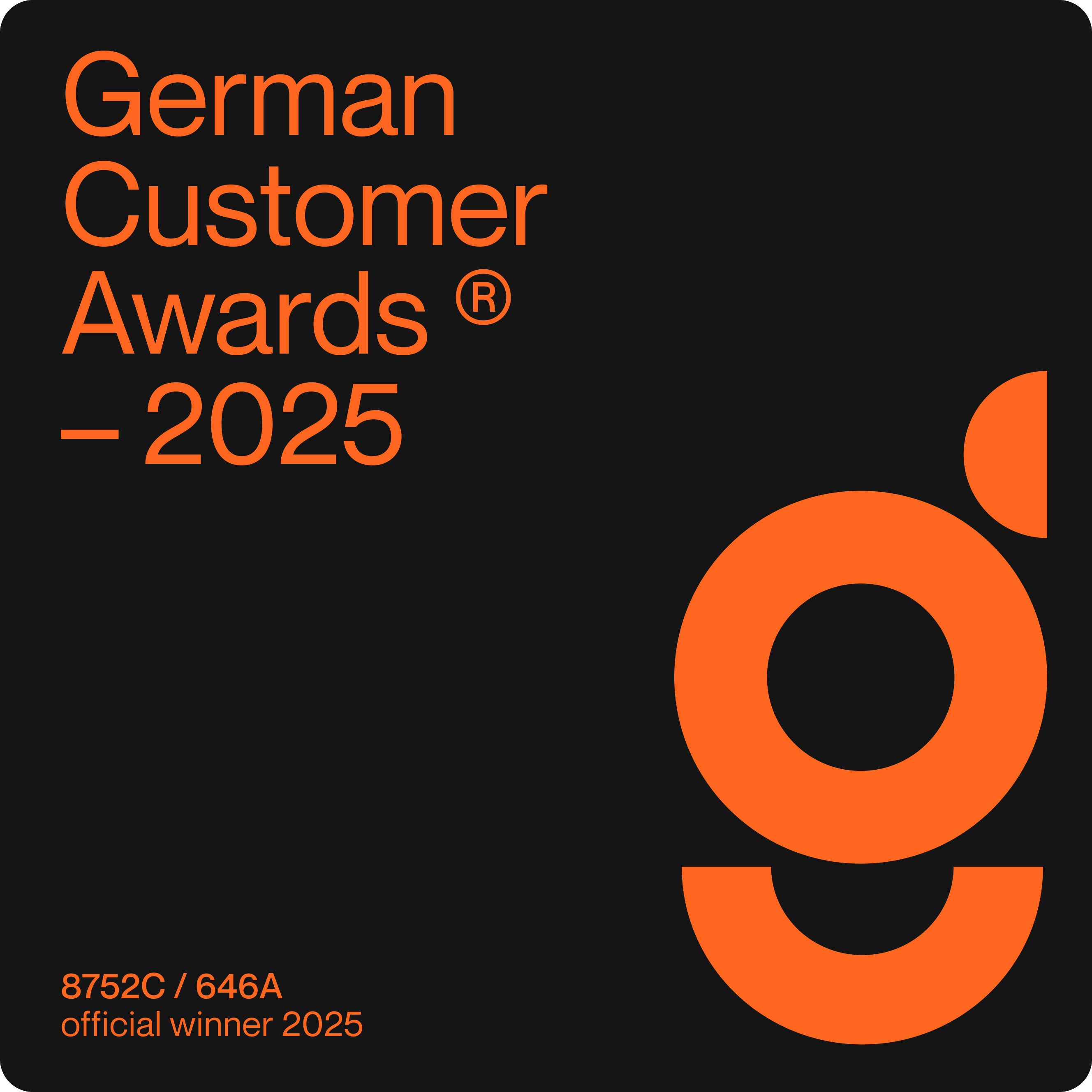 German Customer Award 2025 Siegel
