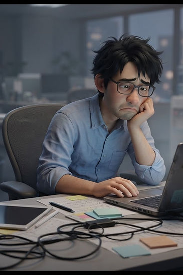 ツールに触って終わってしまい、仕事に活かせず悩む様子