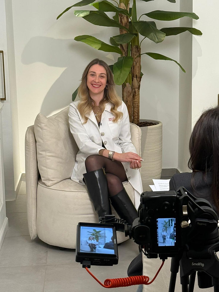 Dottoressa Ylenia Di Franco durante un'intervista