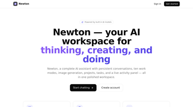 newton template preview