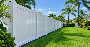 Illustrative vinyl fence for fence cleaning in DeLand, FL