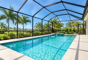 Illustrative screened pool and aluminum framing for pool enclosure cleaning in DeLand, FL