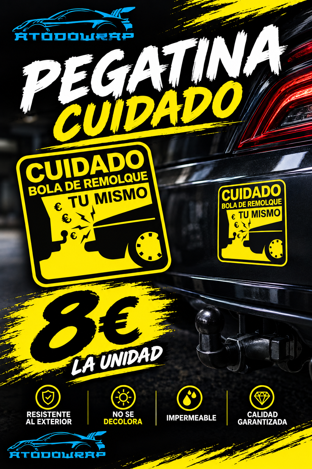 Pegatina Cuidado