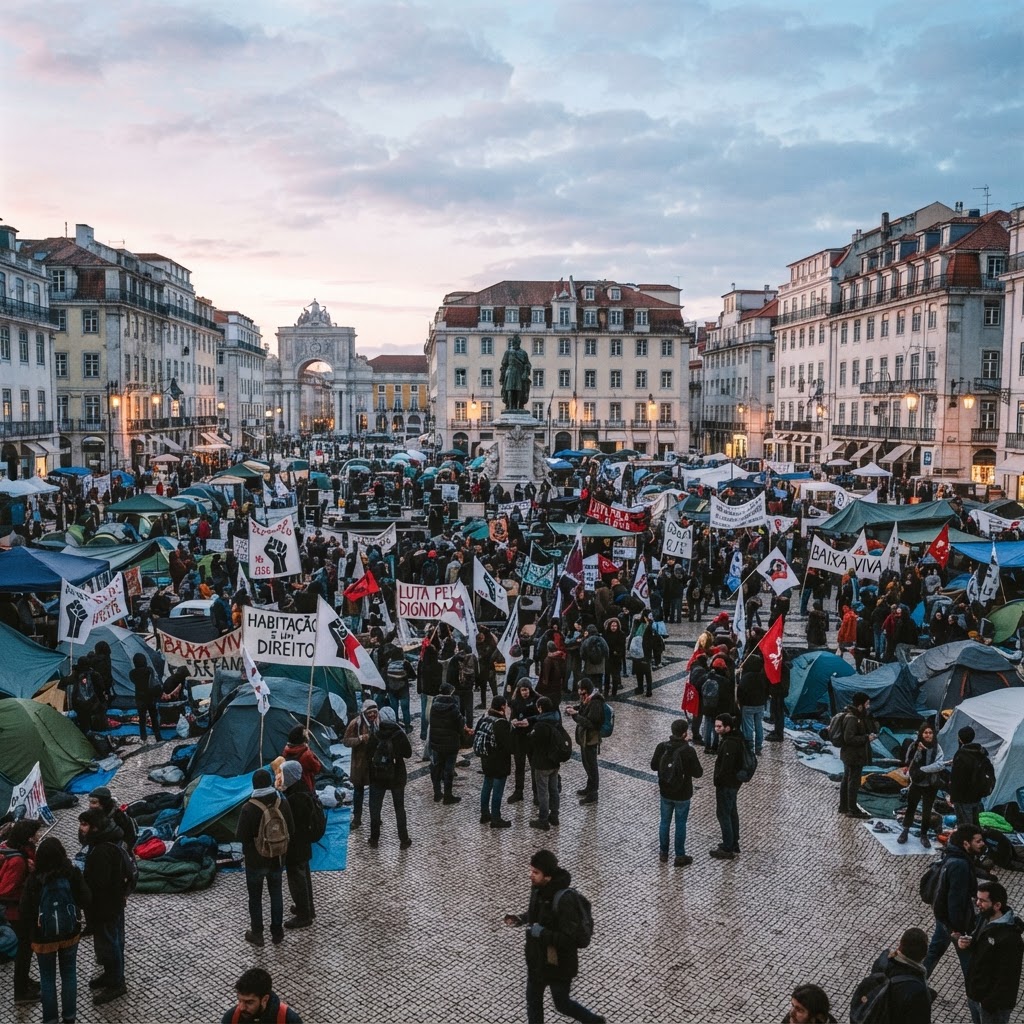 Protestos pela habitação mantêm-se nas ruas de Lisboa e Porto
