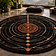 Cosmic Mandala — 48" round hand-tufted rug