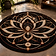 Lotus Mandala — 48" round hand-tufted rug