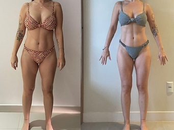 Antes e depois de aluna 5