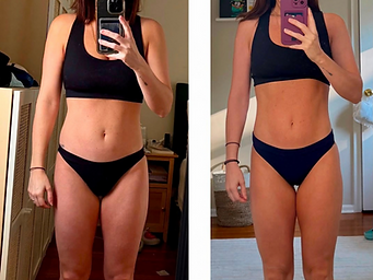 Antes e depois de aluna 3