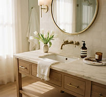 Spotless bathroom vanity