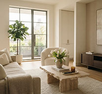 Bright, tidy living room