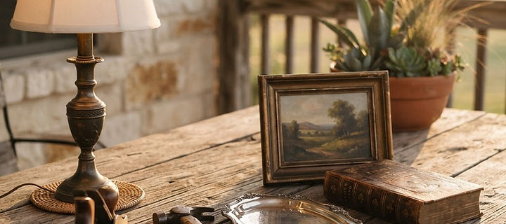 Quality consignment items displayed for an online auction
