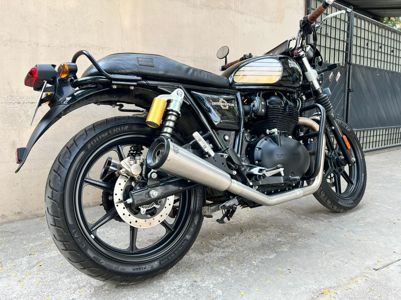 Interceptor 650 / Continental GT 650 SS Motocorp Royal Enfield- 2 x 2 Full System Exhaust with FAT CANS - Interceptor 650 / Continental GT 650
