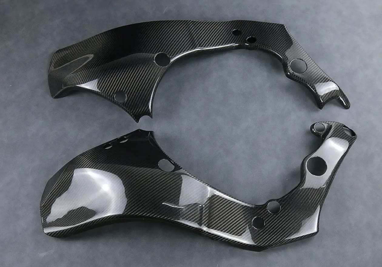 HK Dry Carbon Fiber Motorcycle Accessories Frame Cover Panel Protector Guard Fairing for Kawasaki ZX10R ZX-10R 2016-2020