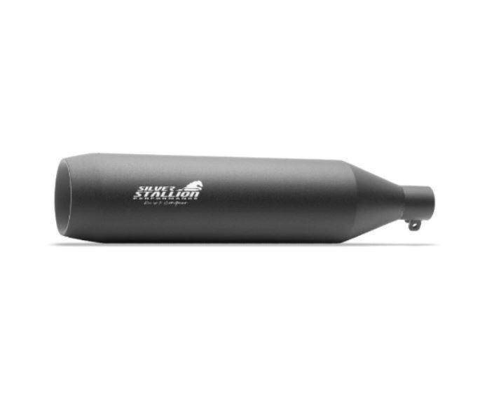 Silver Stallion-Exhaust (Black-Matte) For RE-Sporty Plus (J Series) Reborn / Classic / Meteor 350