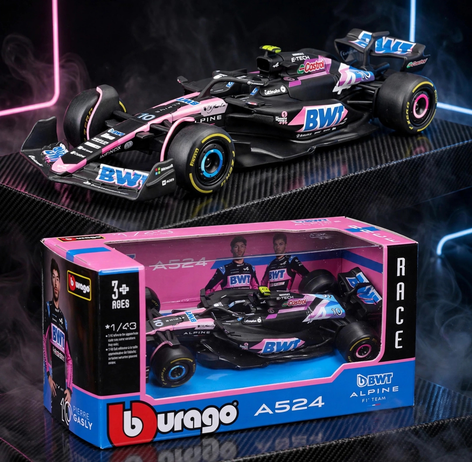 Burrago 1:43 F1 #10 Pirre gasly Die cast Car
