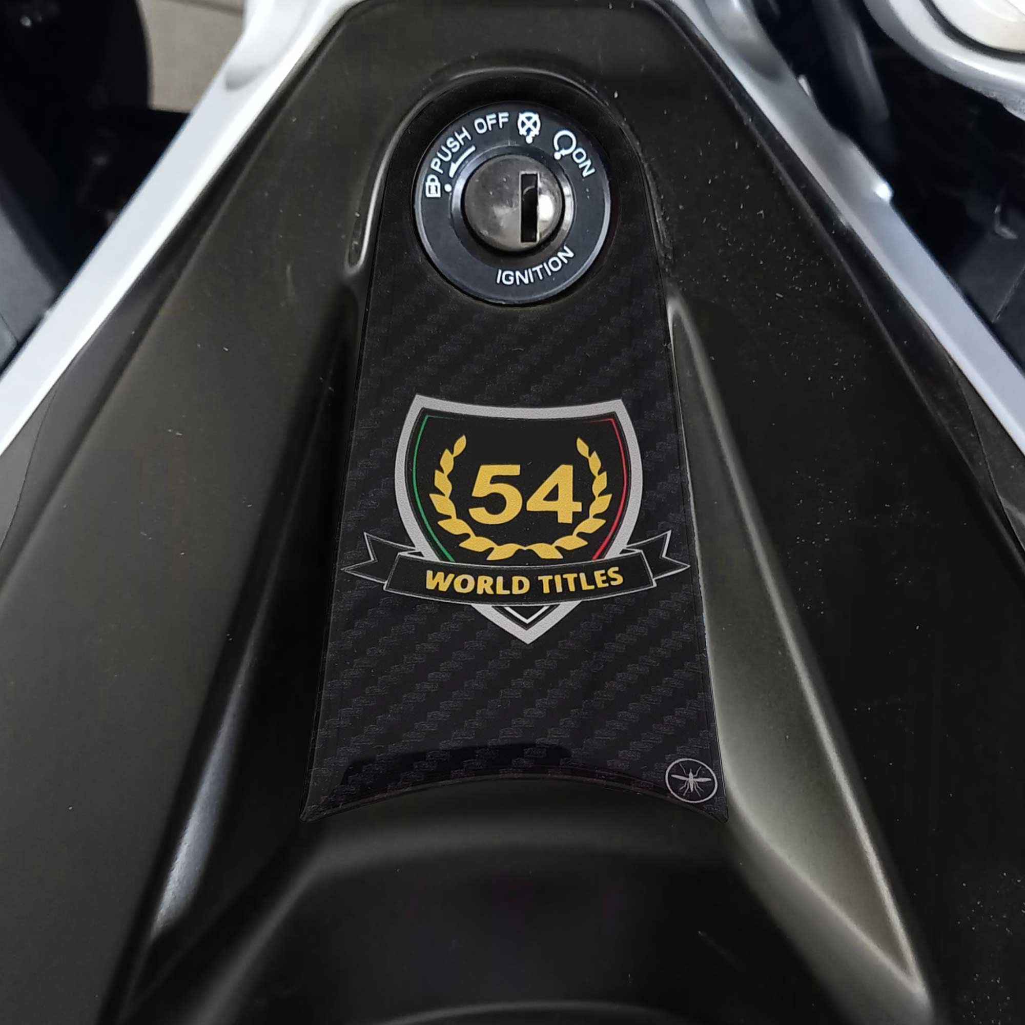 LabelBike 3D Sticker Protection key area ignition compatible with Aprilia RS 457 2025 - Black