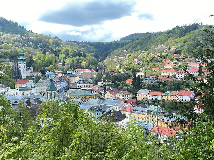 Banská Štiavnica na dohľad od Svätého Antona