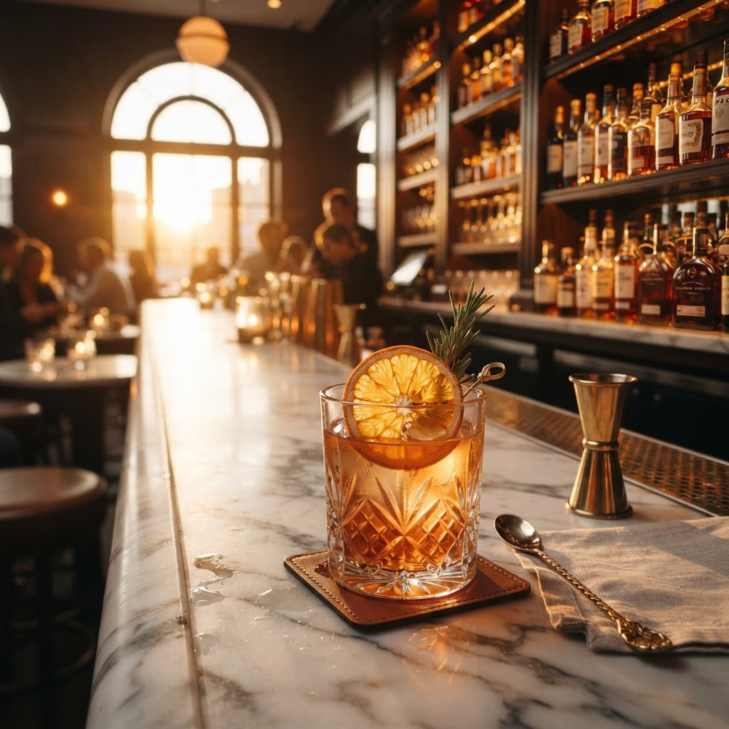 Cocktail zur Golden Hour