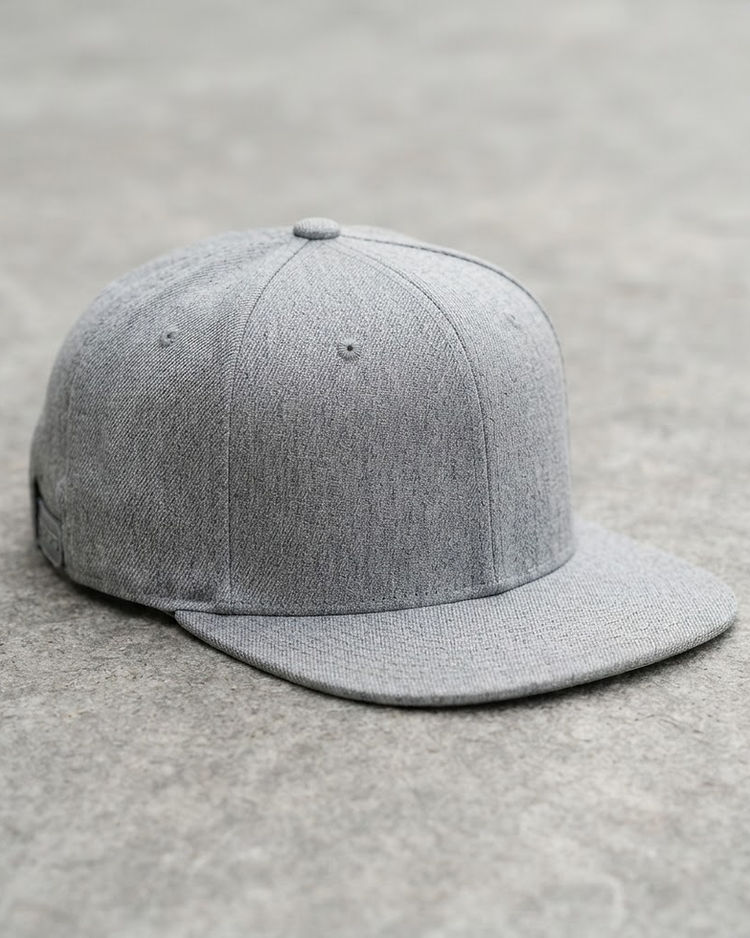 MATILEO Snapback Cap — Grey Melange (Grey Melange), product photo