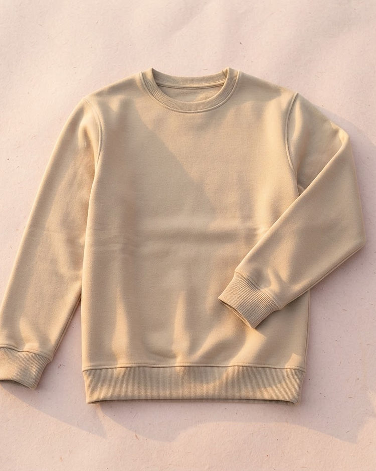 MATILEO Crew Sweatshirt — Sand (Sand), product photo