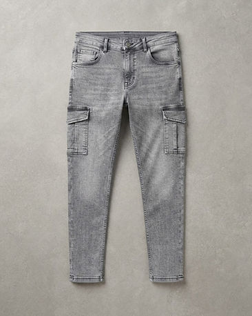 MATILEO Cargo Jeans — Grey Melange (Grey Melange), product photo