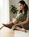 MATILEO Ankle Sock — Brown (Brown), worn or held by model