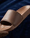 MATILEO Comfort Slide Sandal — Brown (Brown), detail close-up
