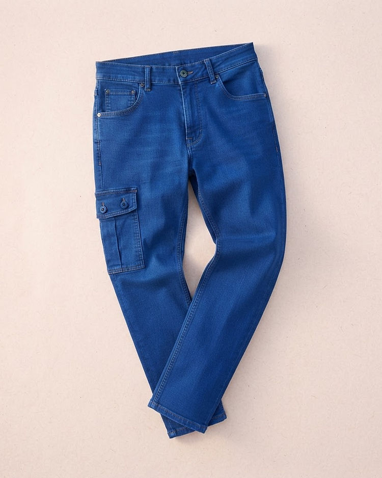 MATILEO Cargo Jeans — Cobalt Blue (Cobalt Blue), product photo