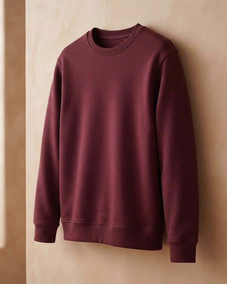 MATILEO Crew Sweatshirt — Burgundy (Burgundy), product photo