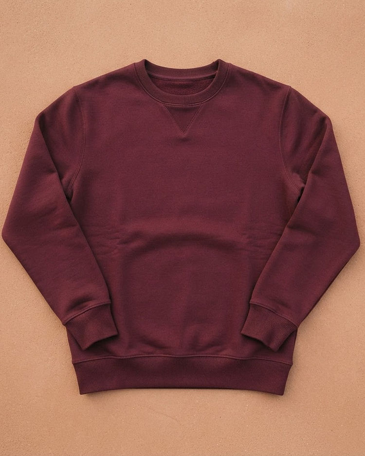 MATILEO Crew Sweatshirt — Burgundy (Burgundy), product photo