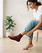 MATILEO Ankle Sock — Burgundy (Burgundy), worn or held by model