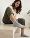 MATILEO Ankle Sock — Grey Melange (Grey Melange), worn or held by model