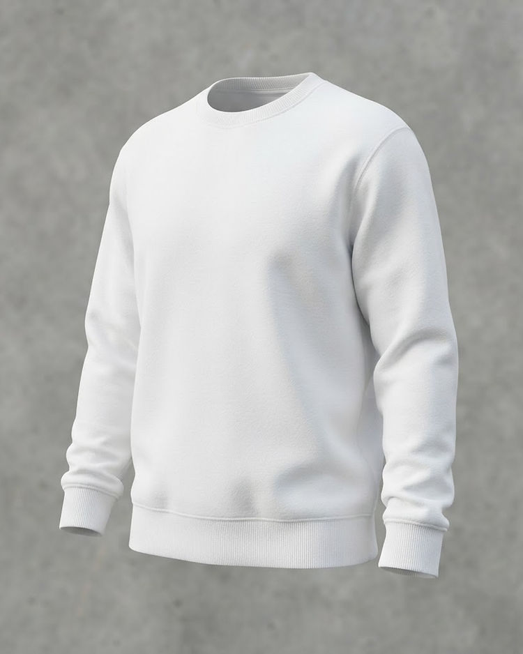MATILEO Crew Sweatshirt — White (White), product photo