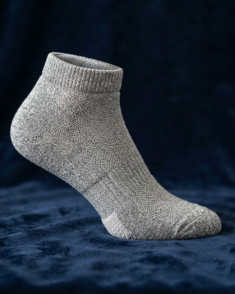 MATILEO Ankle Sock — Grey Melange (Grey Melange), product photo
