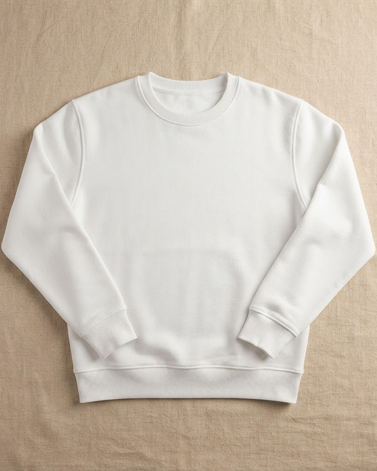 MATILEO Crew Sweatshirt — White (White), product photo