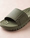 MATILEO Comfort Slide Sandal — Olive (Olive), detail close-up