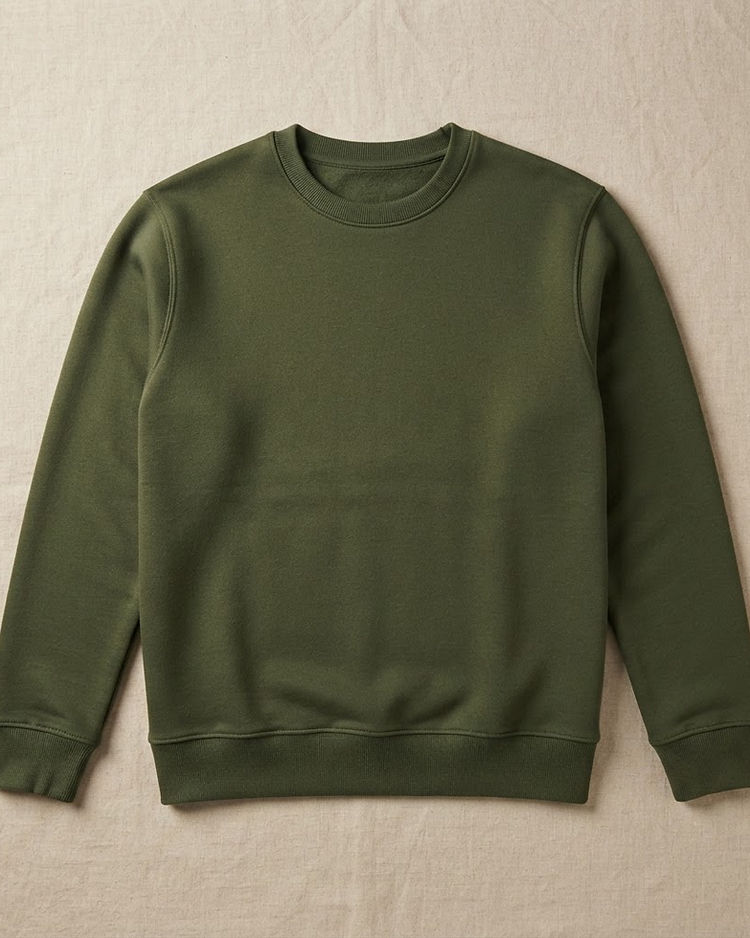 MATILEO Crew Sweatshirt — Olive (Olive), product photo