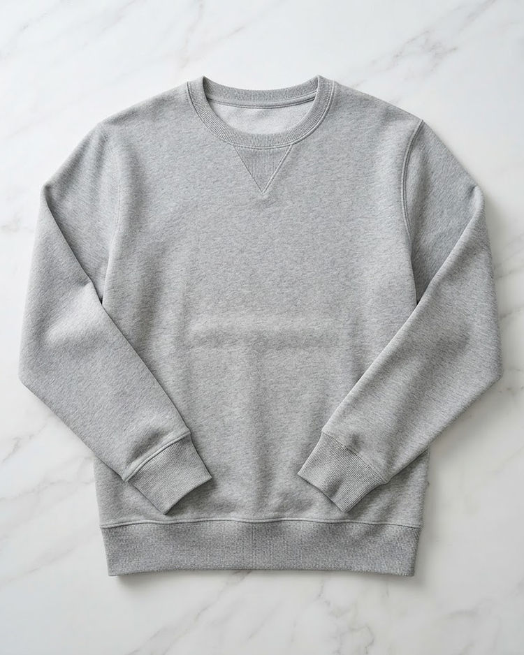 MATILEO Crew Sweatshirt — Grey Melange (Grey Melange), product photo