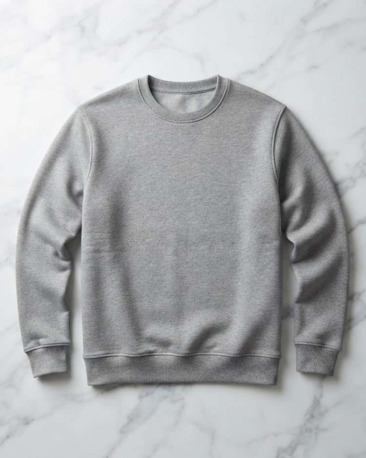 MATILEO Crew Sweatshirt — Grey Melange (Grey Melange), product photo